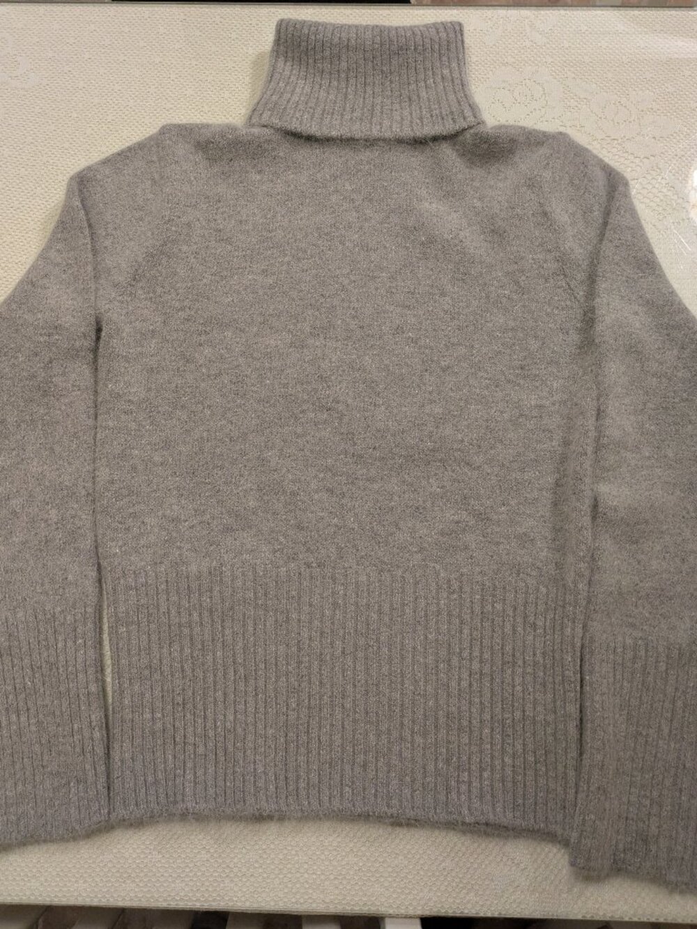 DIVIDED Angora & Wool Blend Turtleneck Sweater Heather Gray Size L